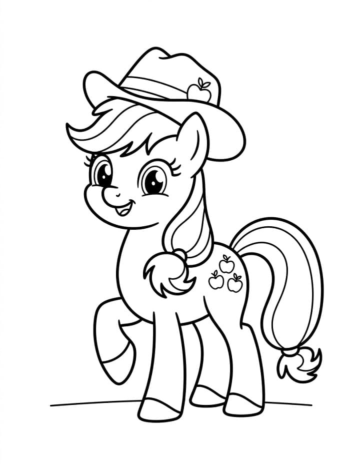 Coloriage Adorable Applejack