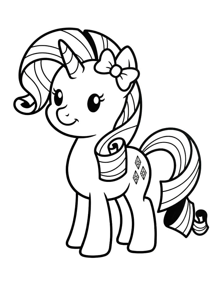 Coloriage Adorable Rarity