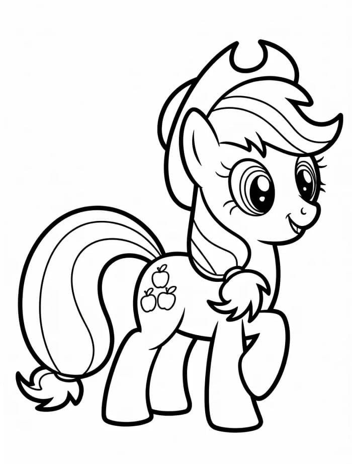 Coloriage Applejack amicale