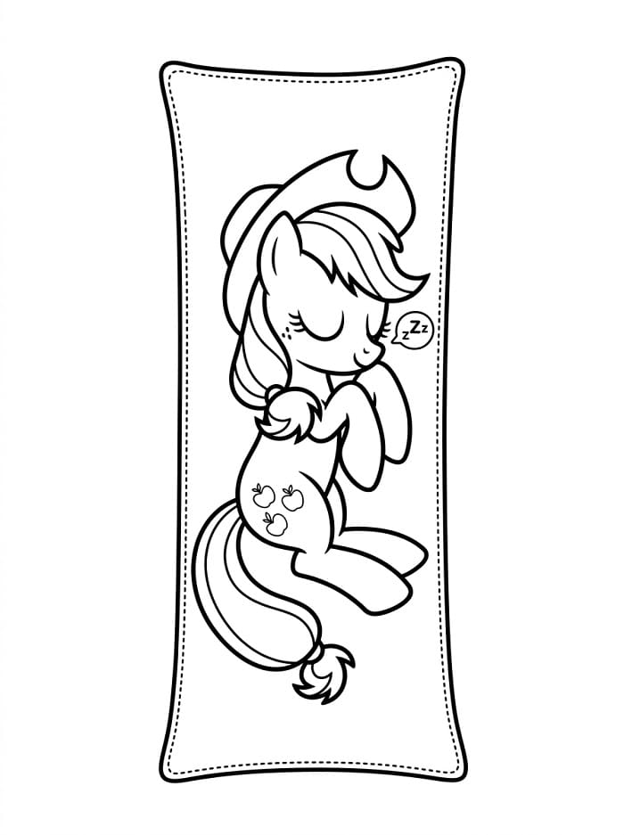 Coloriage Applejack endormie
