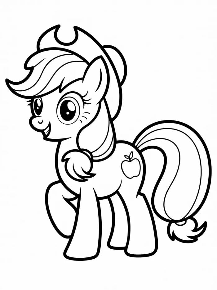 Coloriage Applejack mignonne