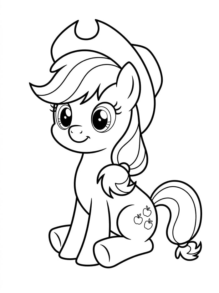 Coloriage Applejack souriante