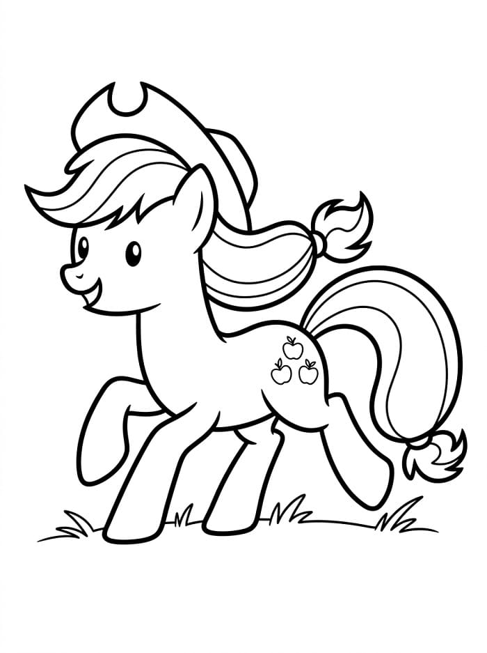 Coloriage Applejack très mignonne