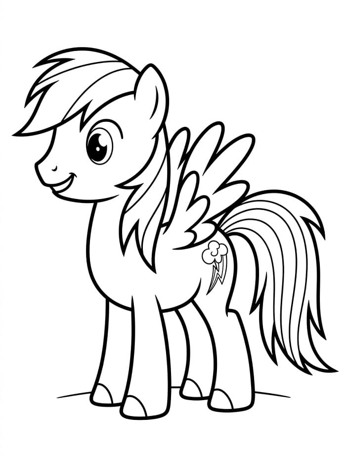 Coloriage Belle Rainbow Dash