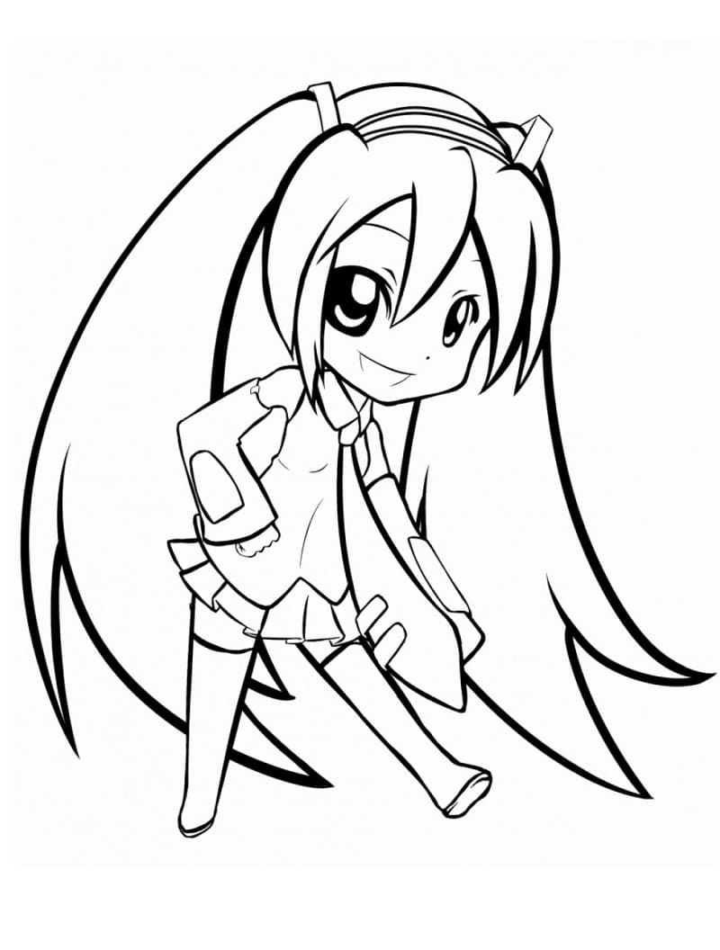 Coloriage Chibi Hatsune Miku