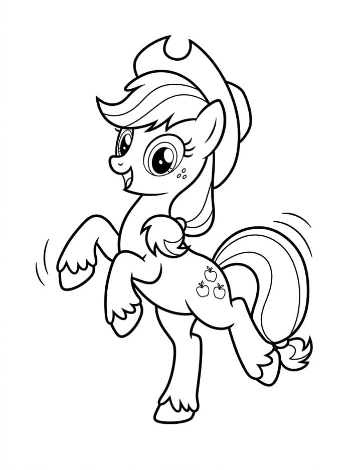 Coloriage Dessin d'Applejack Gratuit
