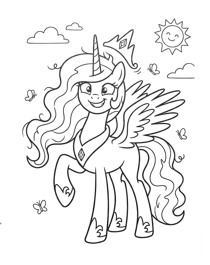 Coloriage Dessin de la princesse Celestia