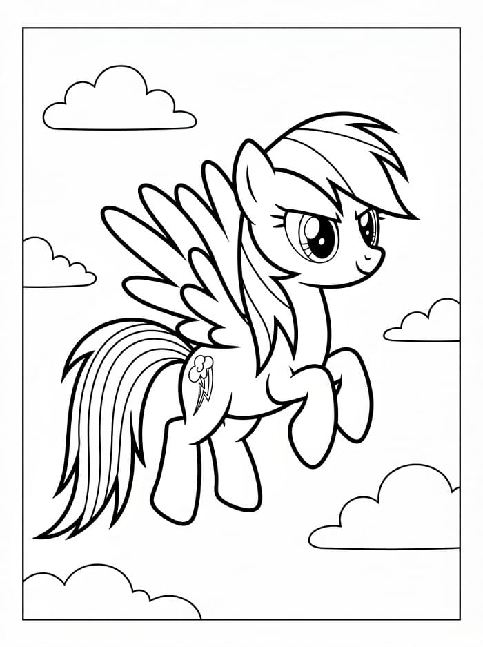 Coloriage Dessin de Rainbow Dash