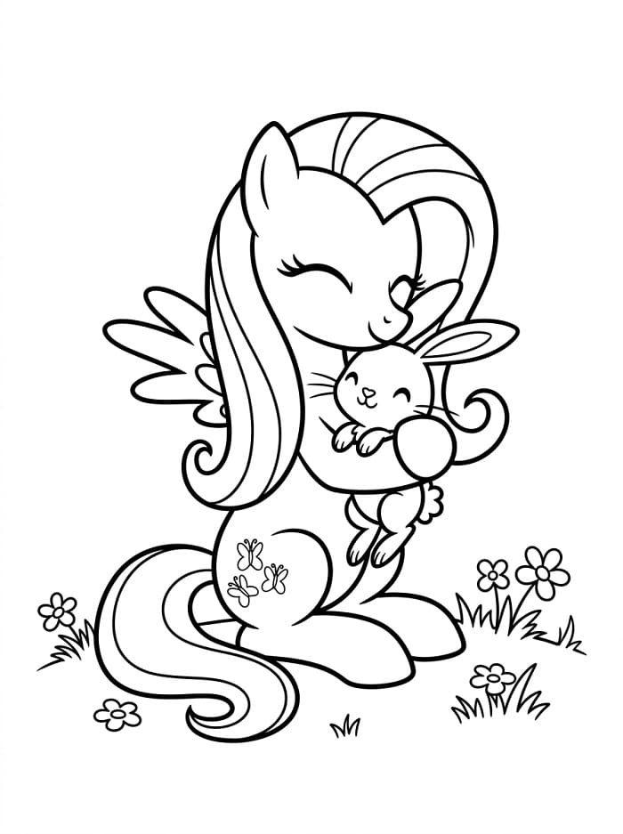 Coloriage Dessin Gratuit de Fluttershy