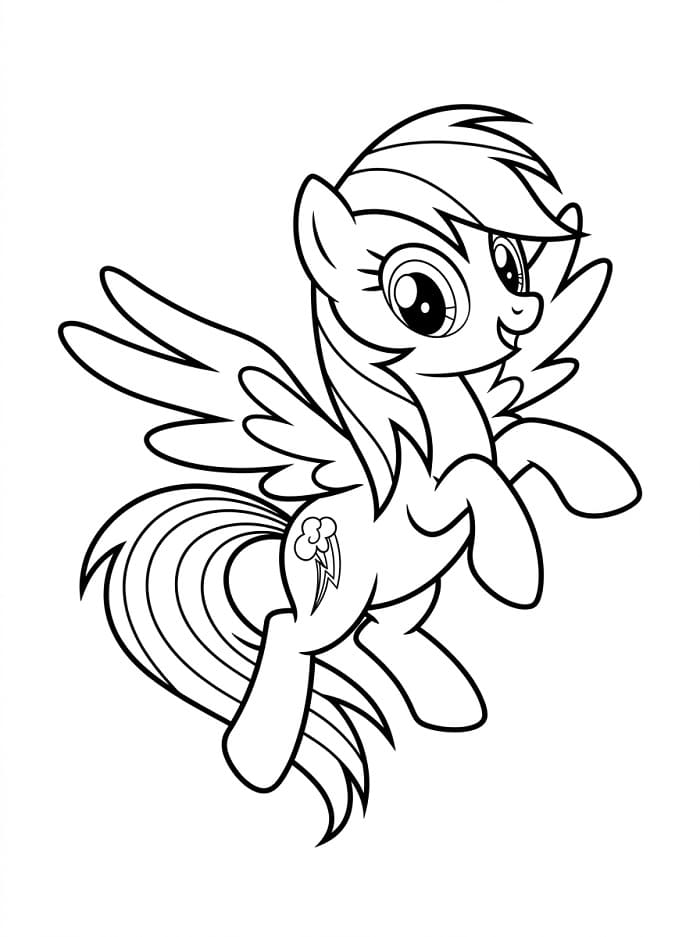 Coloriage Dessin Gratuit de Rainbow Dash