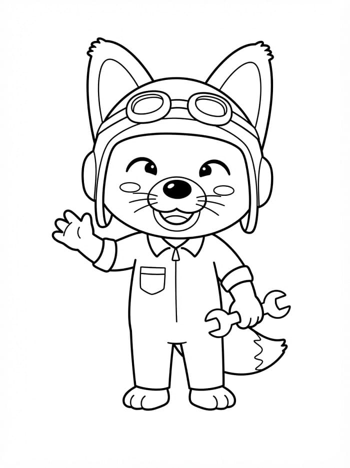 Coloriage Eddy dans Pororo