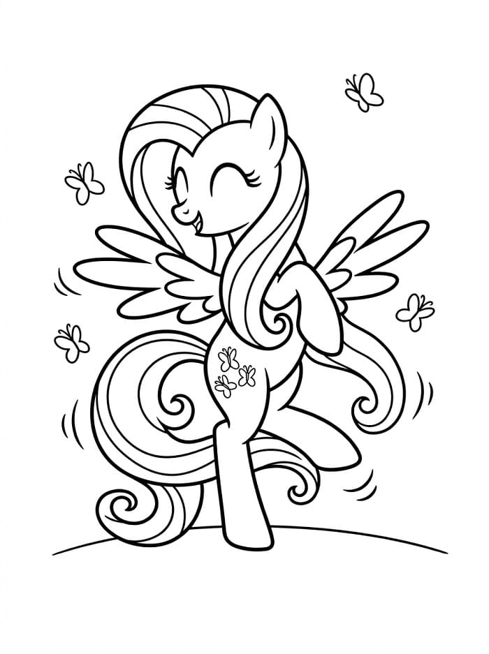 Coloriage Fluttershy Gratuit