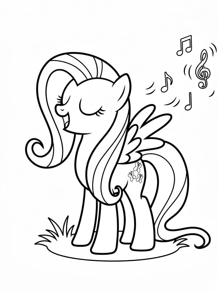 Coloriage Fluttershy Imprimable Gratuit