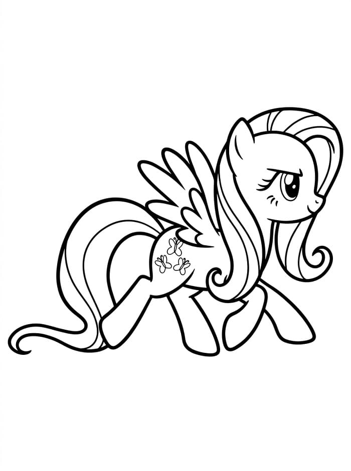 Coloriage Fluttershy Imprimable