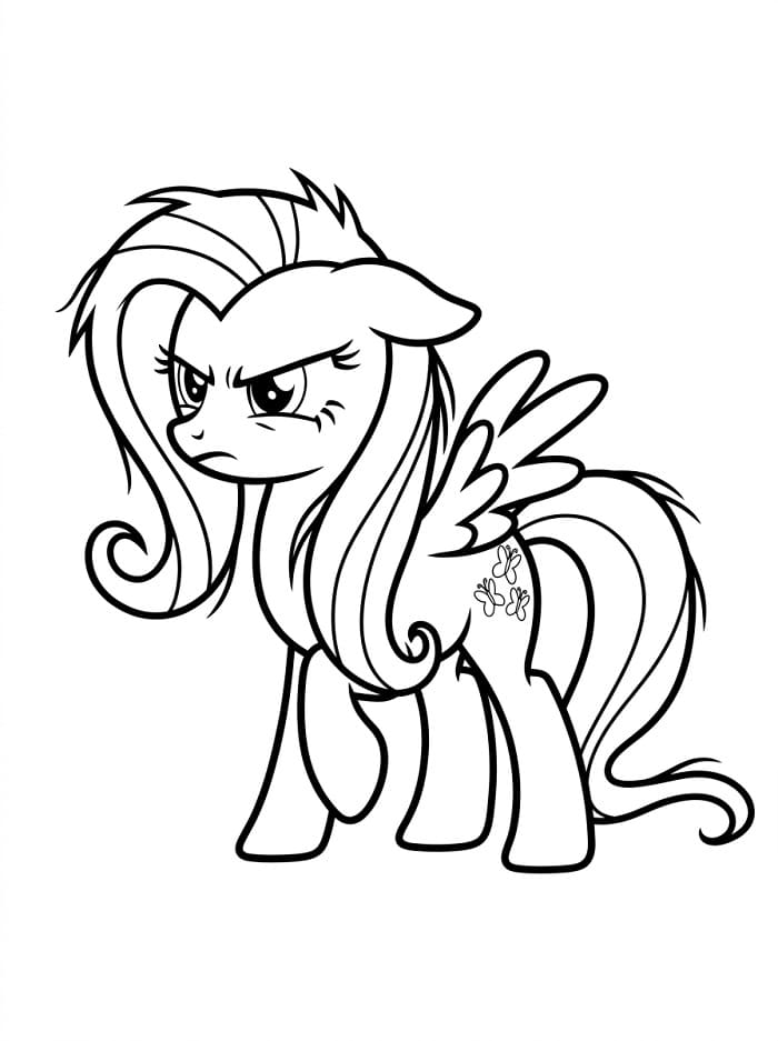 Coloriage Fluttershy malheureuse
