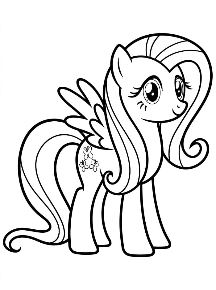 Coloriage Fluttershy très mignonne
