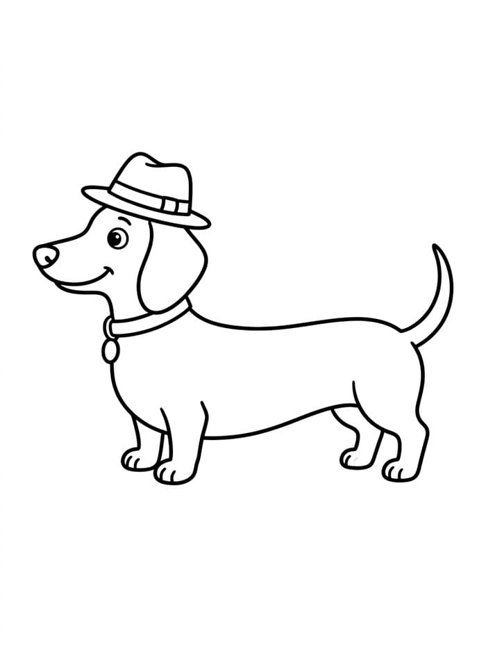 Coloriage Joli teckel