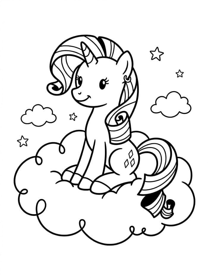 Coloriage Jolie Rarity