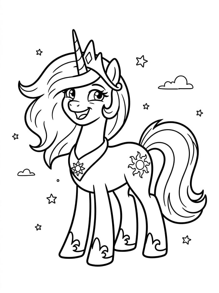 Coloriage La charmante princesse Celestia