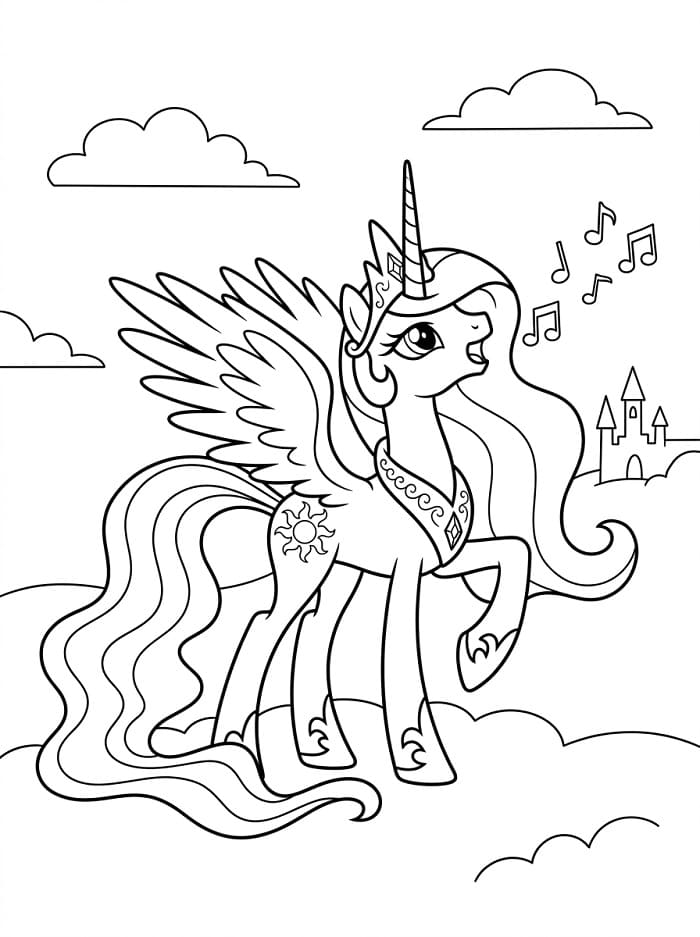 Coloriage La formidable Princesse Celestia