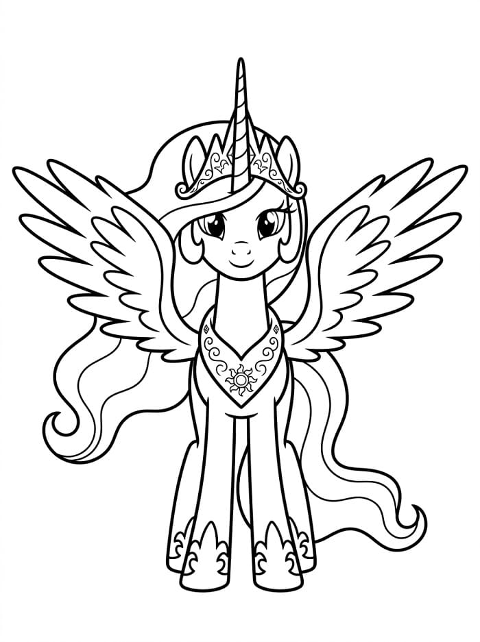Coloriage La jolie princesse Celestia