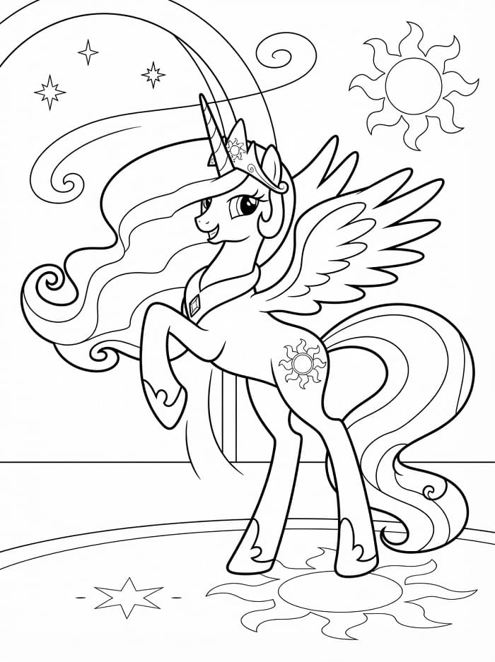 Coloriage La merveilleuse Princesse Celestia