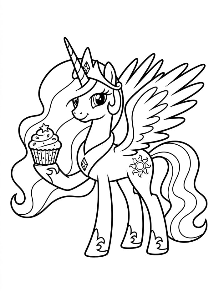 Coloriage L'incroyable Princesse Celestia