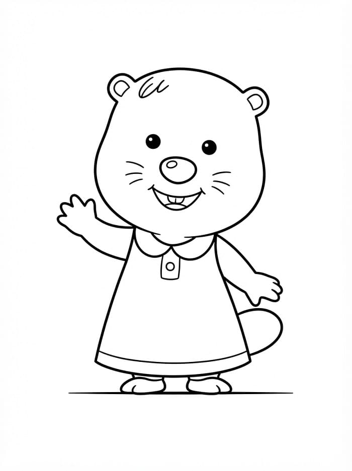 Coloriage Loopy dans Pororo