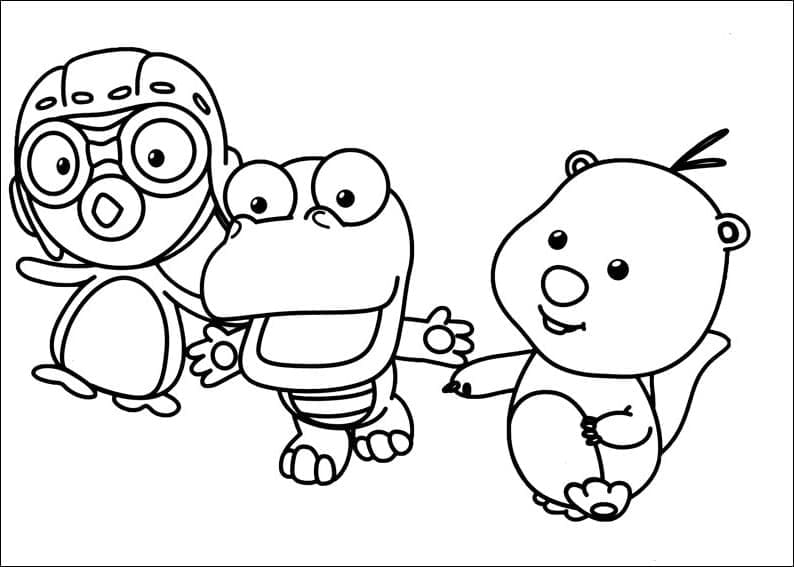 Coloriage Personnages dans Pororo
