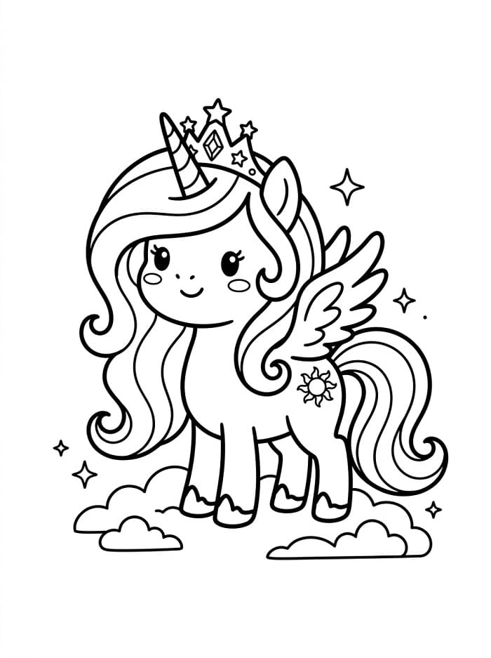 Coloriage Petite Princesse Celestia