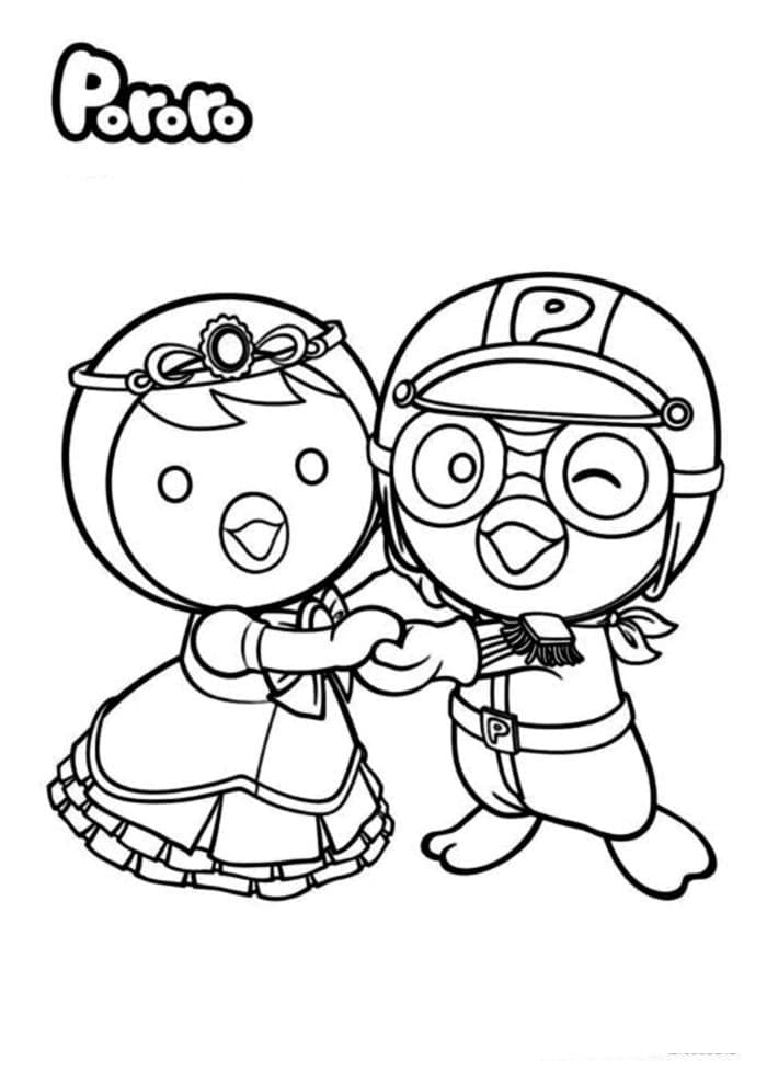 Coloriage Petty et Pororo