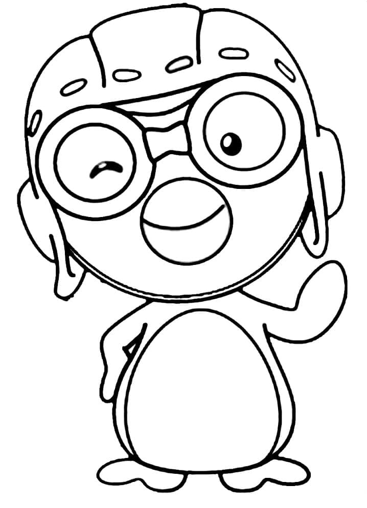 Coloriage Pororo heureux