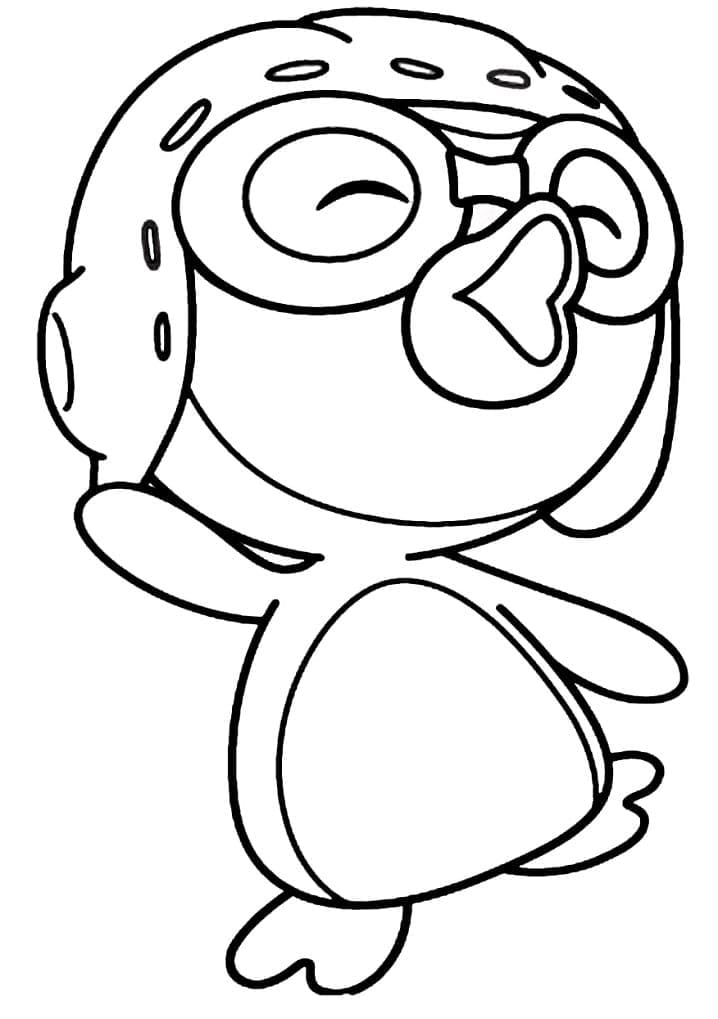 Coloriage Pororo le joyeux