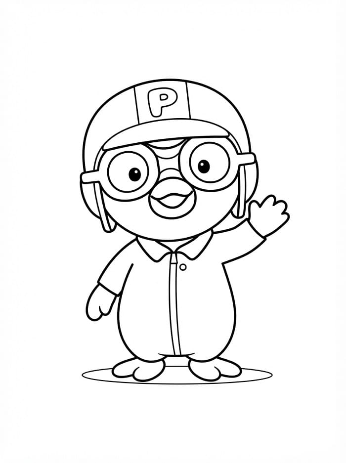 Coloriage Pororo le petit pingouin