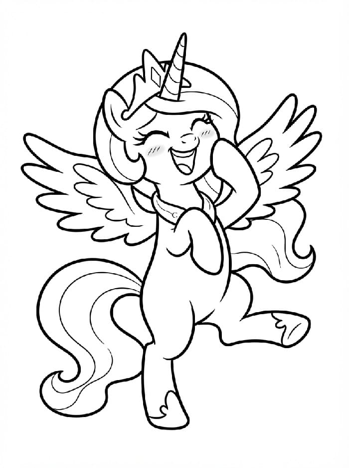 Coloriage Princesse Celestia très mignonne