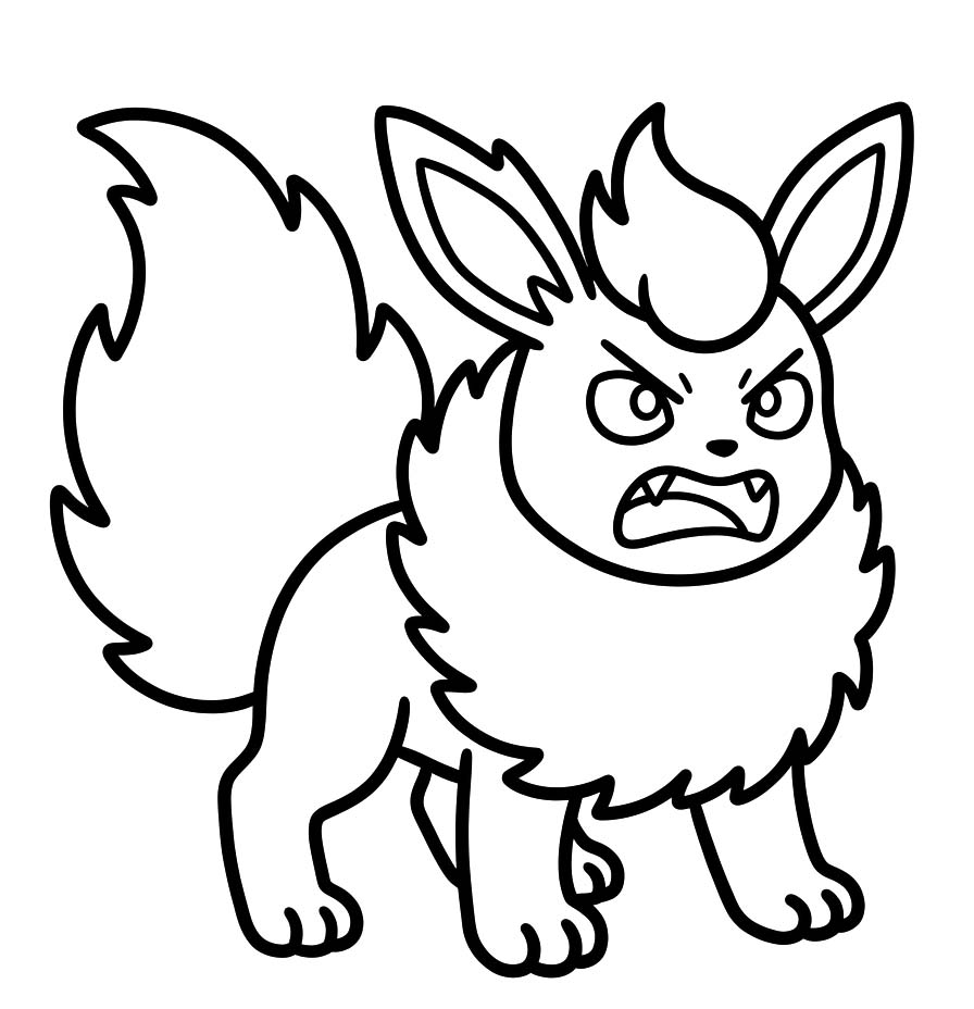 Coloriage Pyroli en colère
