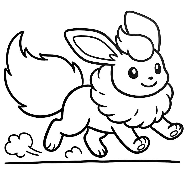 Coloriage Pyroli joyeux