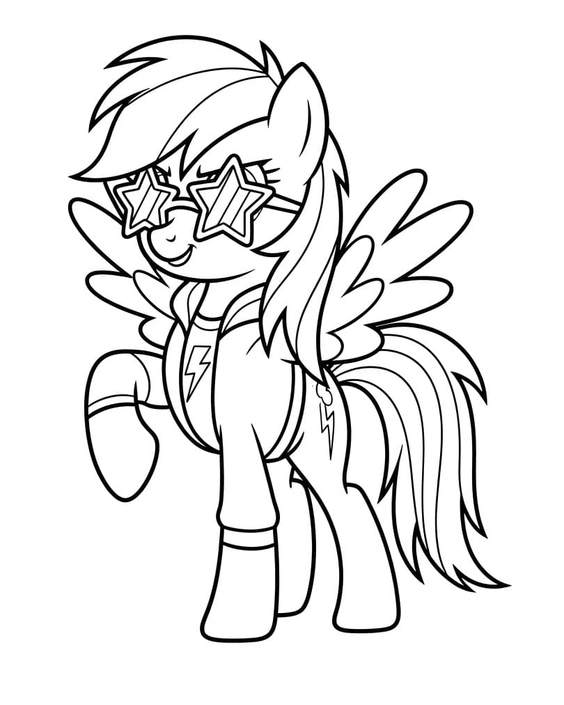 Coloriage Rainbow Dash cool