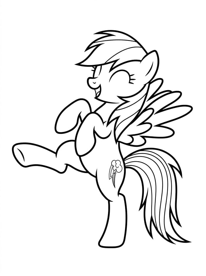 Coloriage Rainbow Dash Danseuse