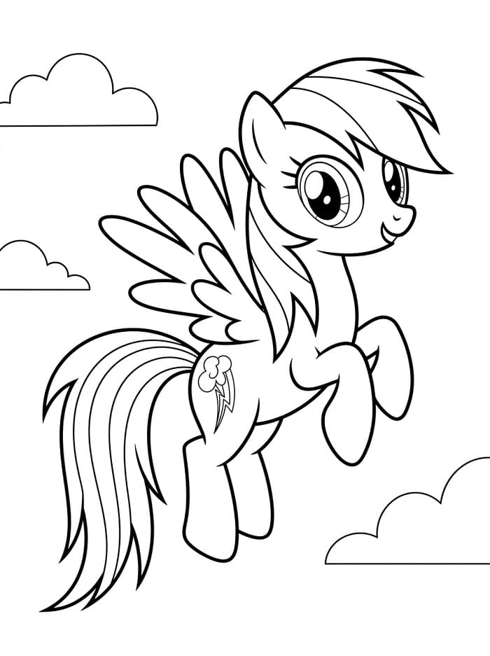 Coloriage Rainbow Dash