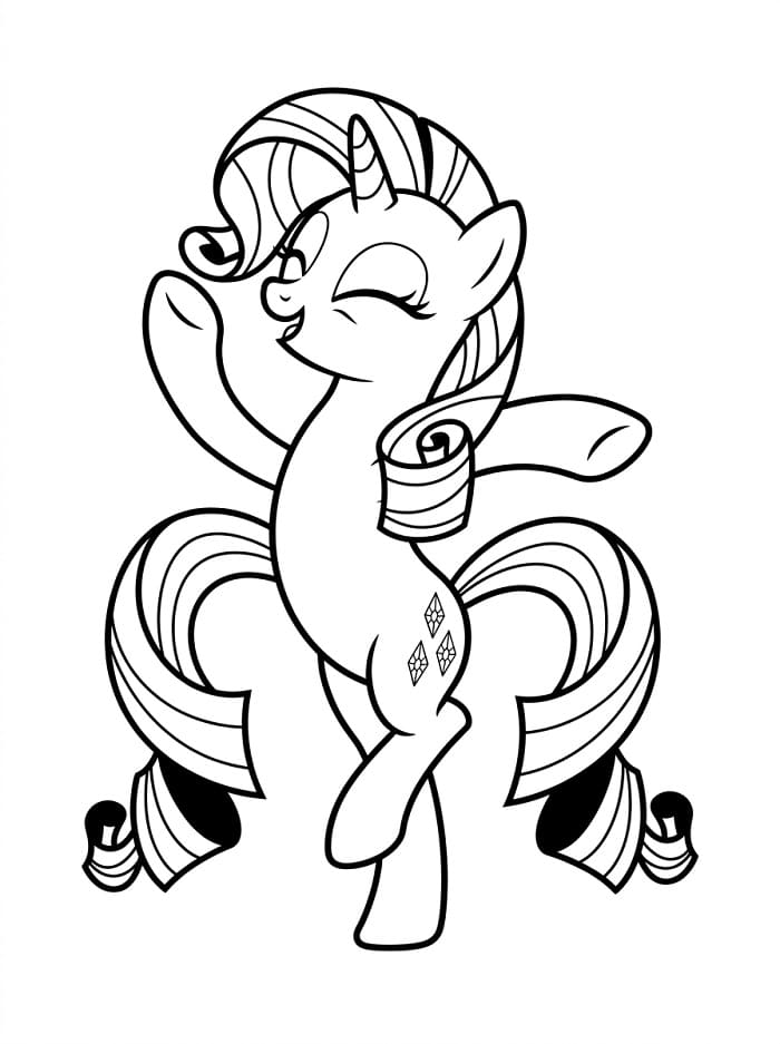 Coloriage Rarity Danseuse