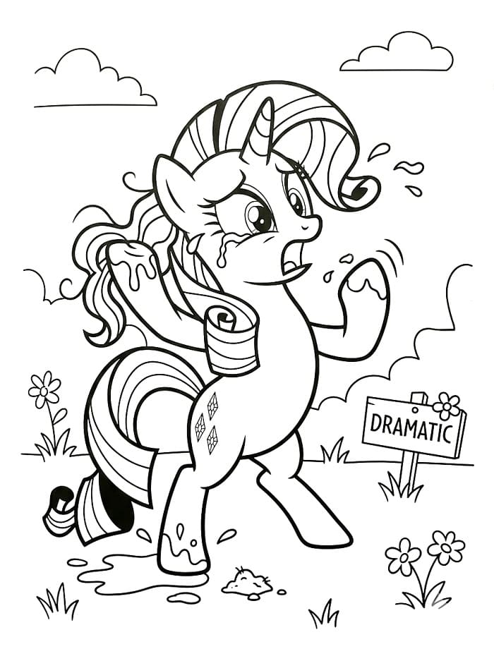 Coloriage Rarity écervelée