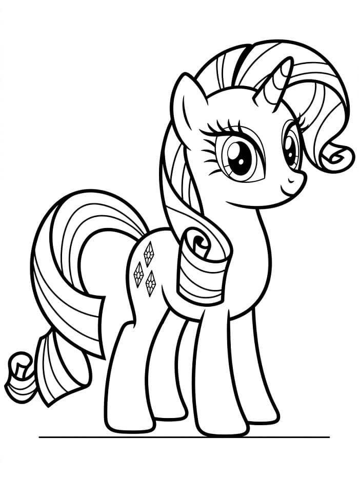 Coloriage Rarity est très mignonne