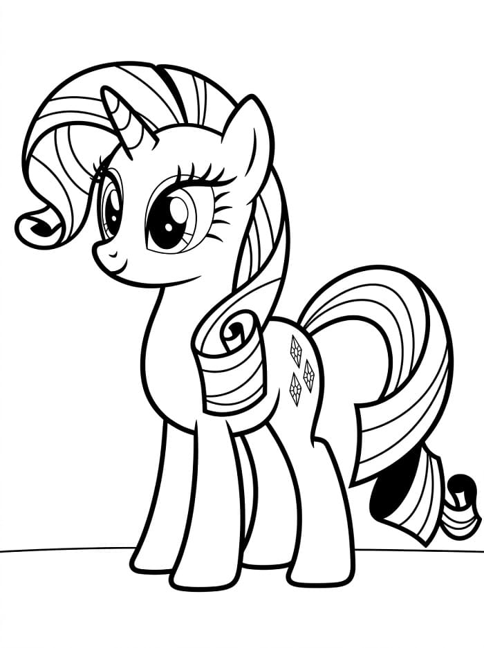 Coloriage Rarity mignonne