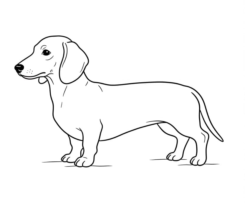 Coloriage Teckel normal