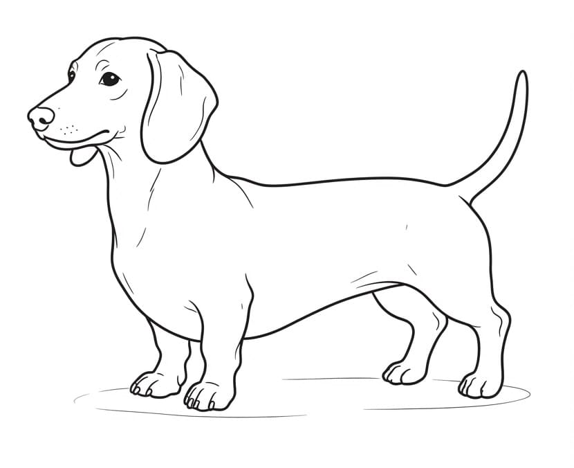 Coloriage Teckel ordinaire