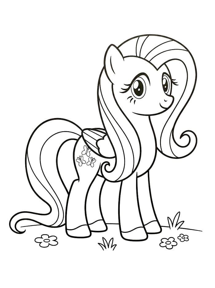 Coloriage Très jolie Fluttershy