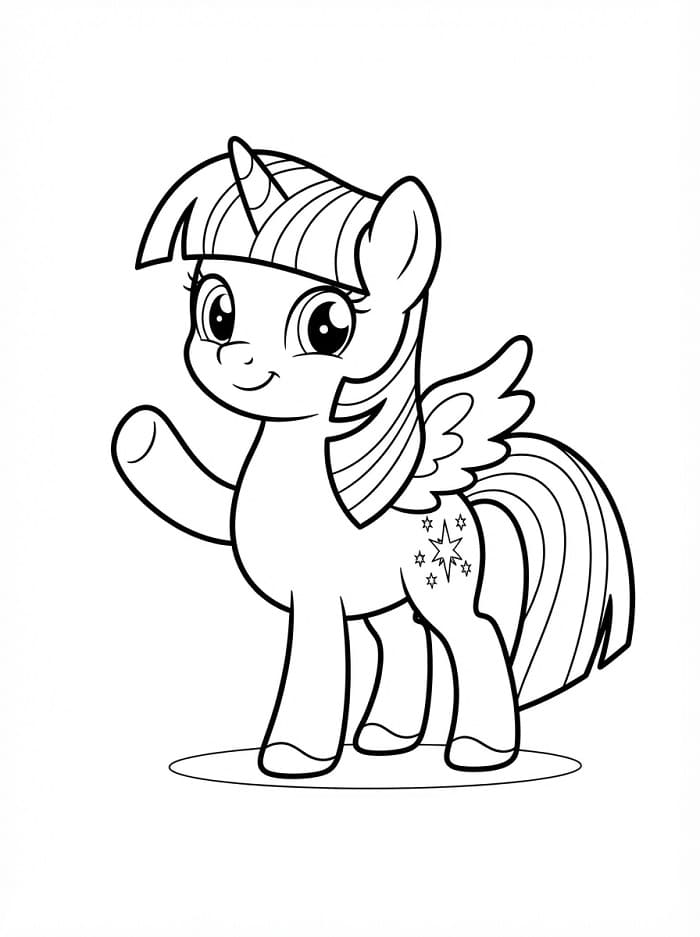 Coloriage Twilight Sparkle Amicale