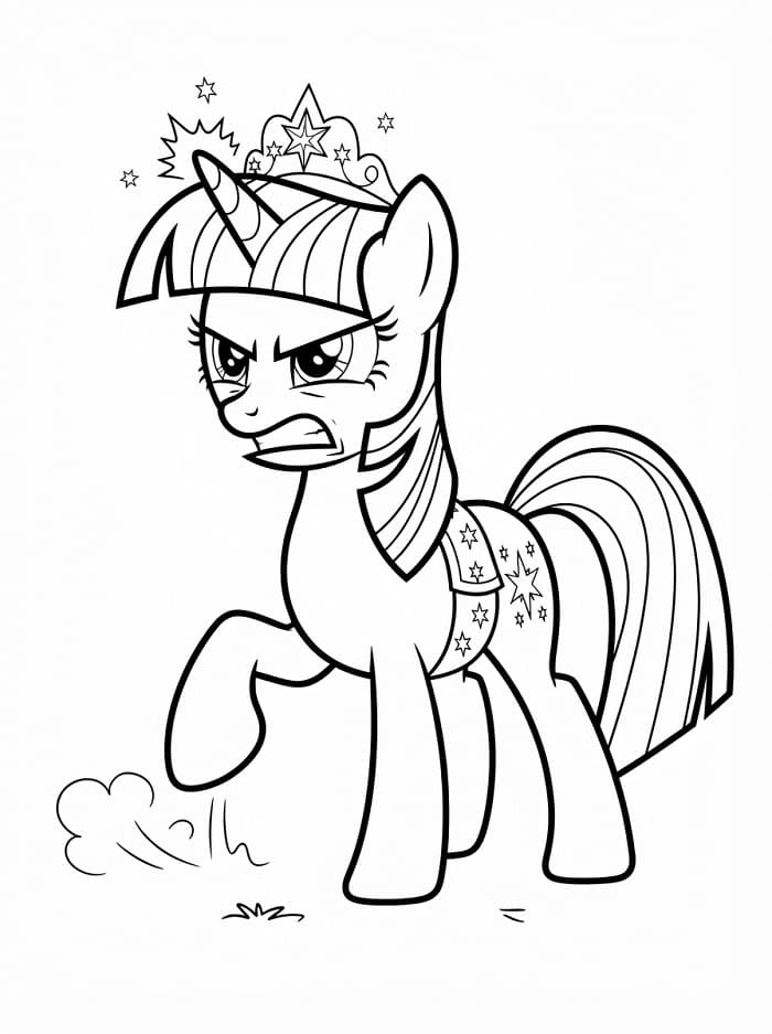 Coloriage Twilight Sparkle en colère