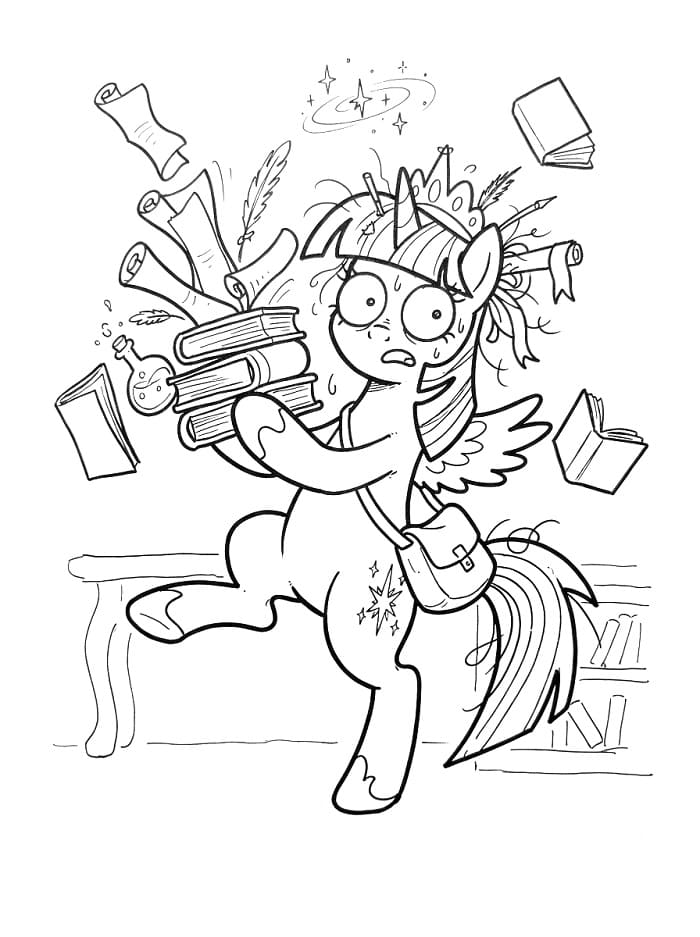 Coloriage Twilight Sparkle en folie